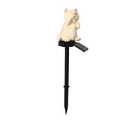 POPETPOP Lampes Solaires à Piquet en Résine Étanches pour Jardin Extérieur, Statue de Chat Décorative, Éclairage Paysager Led, Résistant aux Intempéries, Allumage Automatique Crépuscule,