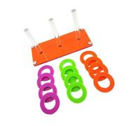 POPETPOP Lancer D'anneaux Développement des Compétences pour Perroquets en Plastique Coloré et Exercice Interactif Plusieurs Styles pour Perruches et Calopsittes Plusieurs Styles