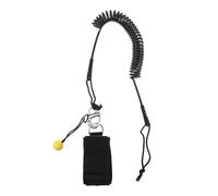 POPETPOP Leash de Paddleboard Enroulé 274 M Noir Système de Largage Rapide Corde de Sécurité Élastique Résistante pour Cheville Sangle Ajustable pour Sup Surf et Sports Nautiques