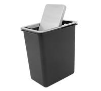 POPETPOP Lid pour Poubelle Encastrée Acier Inoxydable Couvercle Pivotant Étanche Anti-odeurs Adapté pour Poubelles de Cuisine et Salle de Bain Encastrées sur Plan de Travail Kit