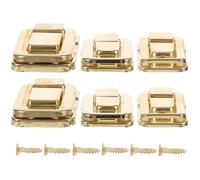 POPETPOP Loquets Moraillon Solides Lot de 6, Fermoirs à Charnière pour Coffrets Bijoux, Boîtes en Bois et Valises, Serrures Vintage Pratiques pour Projets DIY