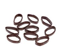 POPETPOP Lot de 10 Anneaux de Montre en Cuir Véritable Brun Foncé, Accessoires Résistants à L'usure pour Bracelet de Montre 20 Mm, Bagues de Sécurité Pratiques pour Remplacement et Entretien Quotidien