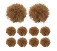 POPETPOP Lot de 10 Balles Rebondissantes pour Chat D’intérieur, Interactif en Peluche Douce Marron, Balle pour Chaton Favorisant L’Exercice Jeu Autonome