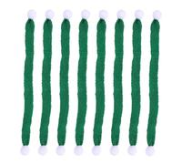 POPETPOP Lot de 10 Mini Écharpes Décoratives de Noël en Tricot Vert Pur 1 X 23 CM Accessoires Festifs Polyvalents pour Décoration de Maison et Créations Artisanales