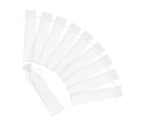 POPETPOP Lot de 10 Paquet en Organza Pliables avec Cordon de Serrage Paquet Présents pour Mariage et Fête Pochette de Rangement pour Éventails et Articles de Décor