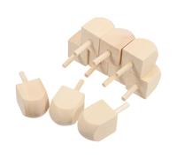 POPETPOP Lot de 10 Toupies en Bois pour Hanoukka, Non Peintes, Hauteur 4,15 Cm, Ensemble DIY Artisanale, Matériau Bois Naturel, pour Activités Créatives et Décorations de Fête