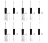 POPETPOP Lot de 10 Tubes de Rouge à Lèvres à Double Extrémité 4 Ml en Petg Transparent Bouteilles Vides Rechargeables pour Brillant à Lèvres Eye-Liner Stockage Cosmétique DIY Flacons