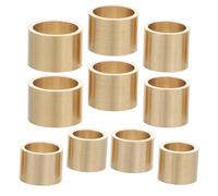 POPETPOP Lot de 10 Viroles en Laiton Poli 9-13 Mm, Accessoires de Queue de Billard pour Joueurs de Pool, Kit de Réparation Embouts de Rechange, Installation Facile, Durabilité et Contrôle