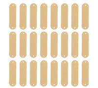 POPETPOP Lot de 100 Étiquettes en Cuir Synthétique Vierges Jaunes, Réutilisables, Dimensions 45x12 Mm, pour Chapeaux et Vêtements en DIY et Artisanat
