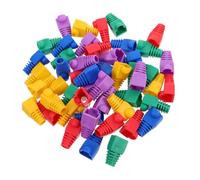 POPETPOP Lot de 100 Protections de Gaine de Câble Ethernet Cat5/6/7 pour Connecteurs, Capuchons en Plastique Polyvalents, Usage Réseau Professionnel, Couleurs Mixtes
