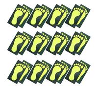 POPETPOP Lot de 12 Autocollants Phosphorescents en PVC Antidérapants Empreintes de Pieds 12X57 CM Amovibles et Imperméables pour Balisage de Sol en Écoles Commerces et Évacuations