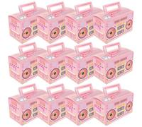 POPETPOP Lot de 12 Boîtes à Bonbons en Papier Forme Cassette Audio Rétro Années 80 Couleur Rose Décorations de Fête Musicale et Boîtes à Dragées pour Anniversaires et Présents