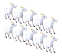 POPETPOP Lot de 12 Figurines Miniatures de Chèvres en PVC Réalistes Décorations de Ferme pour Micro-Paysages DIY Ornements Champêtres Polyvalents pour Décoration Intérieure et Scènes