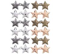 POPETPOP Lot de 12 Paires de Boutons-Pression Étoiles en Métal pour Jeans Serrage-Taille Ajustable sans Couture Clips Réutilisables pour Pantalons Accessoires de Resserrage de Taille