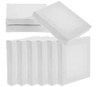 POPETPOP Lot de 12 Panneaux en Coton 7X7 CM pour Peinture à L'Huile, Cadres Carrés Miniatures pour Artistes Débutants et Ateliers Créatifs