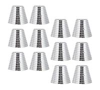 POPETPOP Lot de 12 Pinces à Cheveux Manchette pour Queue de Cheval Accessoires de Coiffure Minimalistes en Métal Argenté Dents Maintien Ferme pour Cheveux Longs et Épais Décoration
