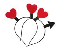 POPETPOP Lot de 2 Bandeaux à Cœurs et Flèche en Plastique Accessoires Coiffure Saint-Valentin Décorations Festives pour Fêtes et Rendez-Vous Bandeau Léger et Solide Présent Romantique