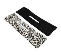 POPETPOP Lot de 2 Bandeaux Paresseux en Fil de Fer pour Chignon 2 Pièces Noir et Imprimé Léopard Accessoires Coiffure Faciles à Utiliser pour Chignons Banane Danseuse et Queue de Cheval