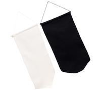 POPETPOP Lot de 2 Bannières à Épinglettes Grand Format Suspendues en Tissu Naturel et Noir pour Affichage Mural de Badges Fanions et Insignes Décoration Créative pour Chambre et