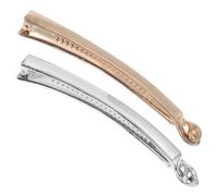 POPETPOP Lot de 2 Barrettes Banane Style Punk en Alliage de Zinc pour Cheveux Épais, Pince à Cheveux Sécurisée pour Queue de Cheval Travail ou Étude