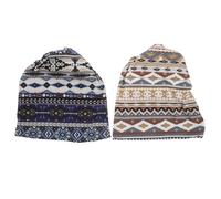 POPETPOP Lot de 2 Bonnets Chimio Ethniques pour Femmes Turbans de Nuit en Satin Doux Couvre-Chefs Légers et Respirants Adaptés aux Patientes Atteintes de Cancer Confortables pour