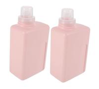 POPETPOP Lot De 2 Bouteilles De Rechange Pour Gel Adoucissant Savon Petites Bouteilles En Plastique Pour Liquides Rose Pehd