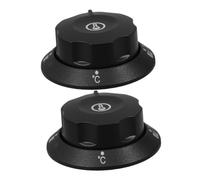 POPETPOP Lot De 2 Boutons De Thermostat De Rechange Pour Cuisinière Électrique En Abs Noir