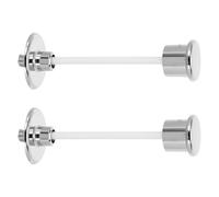 POPETPOP Lot de 2 Boutons-poussoirs en Métal pour Chasse D'eau, Accessoires de Remplacement Compatibles Anciens Modèles de Toilettes, Kit de Chasse D'eau à Bouton-poussoir Optimisé