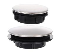 POPETPOP Lot de 2 Cache-Trous en Acier Inoxydable pour Évier Cuisine Bouchons Métalliques pour Trou de Robinet Ø 25-30 MM et 31-40 MM Couvercles Décoratifs pour Lavabo et Distributeur de