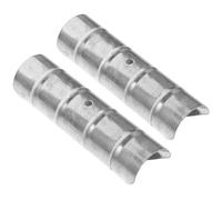 POPETPOP Lot de 2 Connecteurs pour Tringle à Rideaux en Métal Galvanisé 9 Cm, Kit de Joints D'extrémité Robustes pour Accessoires Rideaux Fenêtre, pour Salon et Chambre