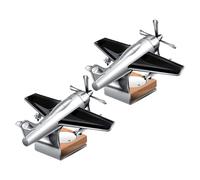 POPETPOP Lot de 2 Décorations D'aromathérapie Solaire D'avion Argenté pour Tableau de Bord, Diffuseur D'arômes sans Parfum, Accessoire Décoratif Intérieur Voiture et Bureau