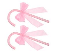 POPETPOP Lot de 2 Décoratives Légères Nœud Rose Accessoires Cosplay et Jeux de Rôle pour Fêtes d'halloween Soirées Costumées et Saint-Valentin