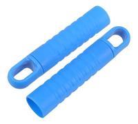 POPETPOP Lot de 2 Embouts de Manche à Balai Antidérapants Bleus 25 MM Manchons en Polypropylène Trou Suspendre Accessoires de Remplacement pour Balais Plats Usage Maison Salle de Bain