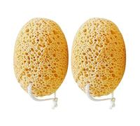 POPETPOP Lot De 2 Éponges De Bain Exfoliantes En Fibres Naturelles, Taille Moyenne, Pour Femmes, Exfoliation Douce Et Nettoyage Corporel Bain