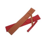 POPETPOP Lot de 2 Étuis Vintage pour Bâtons de Batterie en Cuir Pu Jaune Marron et Rouge, Dimensions 42,4 X 66,5 Cm, Protection Portable pour Batteurs et Percussionnistes, Accessoires