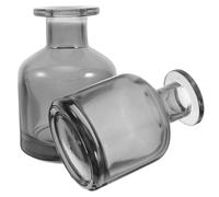 POPETPOP Lot de 2 Flacons Diffuseurs Cylindriques en Verre Hermétique 100 ML pour Huiles Essentielles, Bouteille Étanche sans Feu pour Aromathérapie, Diffuseur à Roseaux Décoratif