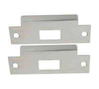 POPETPOP Lot de 2 Gâches Métalliques pour Portes Intérieures Plaques de Verrouillage 48 X 19 Pouces Accessoire Compatible pour Serrures à Petit Trou Installation Facile du Bruit