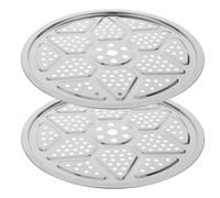 POPETPOP Lot de 2 Inserts Vapeur en Acier Inoxydable 304 Plateau Vapeur Rond 32 CM Multifonction pour Autocuiseur et Grille Refroidissement Ustensile la Cuisine Solide et Anti-Corrosion