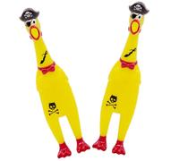 POPETPOP Lot de 2 Jouets Poulet Qui Crie en Caoutchouc, Farceur pour Garçon et Filles de 10 à 12 Ans, pour Chien Interactif, Accessoire Amusant pour Jeux de Farces et Présents