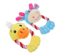 POPETPOP Lot De 2 Jouets Sonores à Mâcher pour Chiots Et Chats, Peluche Souple, Petite Taille, Jouets Interactifs pour Entraînement Et Soulagement Poussée Dentaire, Adapté Aux Animaux De Compagnie