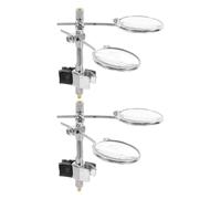 POPETPOP Lot de 2 loupes de bijoutier : loupe réglable à pince 5x avec lentilles en verre pour horlogers, bijoutiers et aide à la lecture