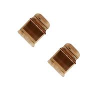 POPETPOP Lot De 2 Mangeoires À Glands en Bois pour Pique- Mangeoire À Cacahuètes pour Animaux De Compagnie Distributeur De Nourriture Robuste pour Écureuils