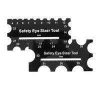 POPETPOP Lot de 2 Outils de Mesure pour Yeux de Sécurité en Plastique Robuste Règle Multi-Trous pour Dimensionnement Précis des Yeux de Poupées et Peluches Compact et Portable pour