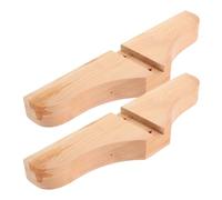 POPETPOP Lot de 2 Pieds de Support en Bois Naturel pour Séparateur de Pièce Base Stable Pliable Renfort Latéral Support pour Écrans de Bureau et Hôtel Base Portable pour Cloison