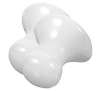 POPETPOP Lot de 2 Pierres de Massage Facial en Jade Blanc Forme Champignon Masseur à Grattage Corporel et Visage Outil de Massage Gua Sha Antidérapant pour Soins Peau