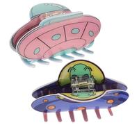 POPETPOP Lot de 2 Pinces à Cheveux Griffes en Plastique Style Extraterrestre pour Femmes, Accessoires Cheveux Amusants, Confortables et Polyvalents pour Coiffure Élégante