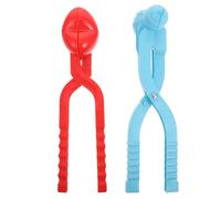 POPETPOP Lot de 2 Pinces à Neige pour Garçon et Filles Créatif D’Extérieur D’Hiver en Plastique Solide Forme Cœur et Bonhomme de Neige Outil Pratique pour Fabriquer Lors Couleur Aléatoire