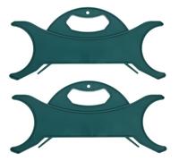 POPETPOP Lot de 2 Porte-Câbles Verts en Tpe Grand Format Organisateurs de Cordons Lumineux de Noël pour Maison et Bureau Supports de Gestion de Câbles Compacts et Solide