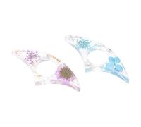 POPETPOP Lot de 2 Porte-pages Transparents en Résine Bague de Pouce, Marque-page Fleur D’éventail, Accessoires de Lecture Pratiques pour Maintien des Pages, Aide la Couleur Aléatoire