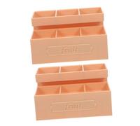 POPETPOP Lot De 2 Présentoirs À Fruits Miniatures en Plastique pour Maison De Poupée, Présentoir À Collations pour Accessoires D'épicerie, Décoration De Meubles De Maison De Poupée